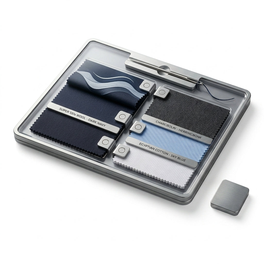 Duwenauu™ Bespoke Travel Swatch Kit | Luxury Portable Fabric Sample Organizer with Magnetic Metal Clips | Premium Textile Presentation Case for Traveling Tailors, Fashion Designers & Stylists