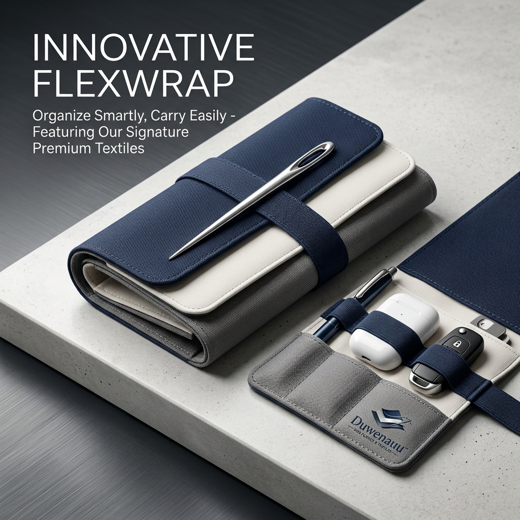 Duwenauu™ FlexWrap Tech Organizer | Premium Roll-Up EDC Travel Pouch | Minimalist Cable Organizer & Accessory Wrap for Pens, Keys, Earbuds & Everyday Essentials