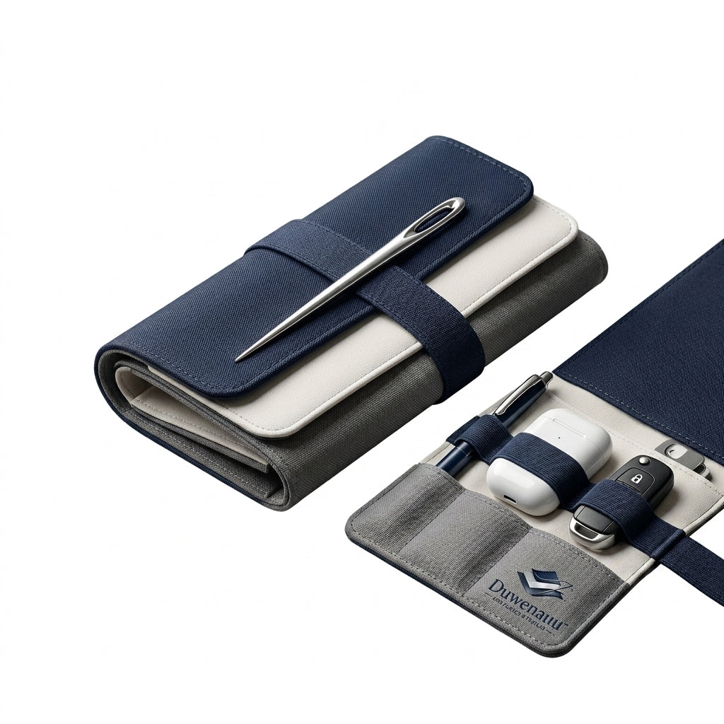 Duwenauu™ FlexWrap Tech Organizer | Premium Roll-Up EDC Travel Pouch | Minimalist Cable Organizer & Accessory Wrap for Pens, Keys, Earbuds & Everyday Essentials