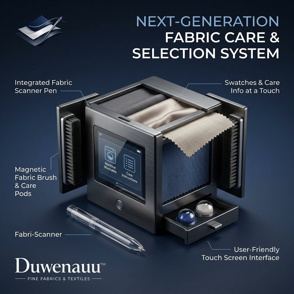 Duwenauu™ Smart Fabric Care & Selection System | Next-Gen Textile Analyzer with Fabri-Scanner Pen, Touchscreen Interface, Magnetic Lint Brushes, and Care Pods for Premium Wardrobe Maintenance and Fashion Design