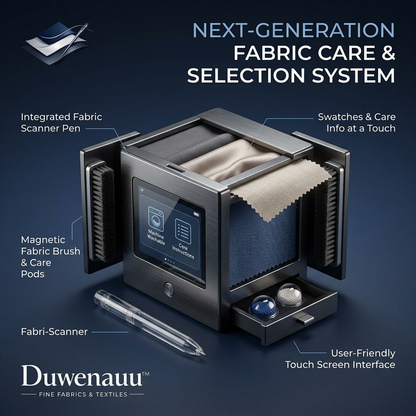 Duwenauu™ Smart Fabric Care & Selection System | Next-Gen Textile Analyzer with Fabri-Scanner Pen, Touchscreen Interface, Magnetic Lint Brushes, and Care Pods for Premium Wardrobe Maintenance and Fashion Design