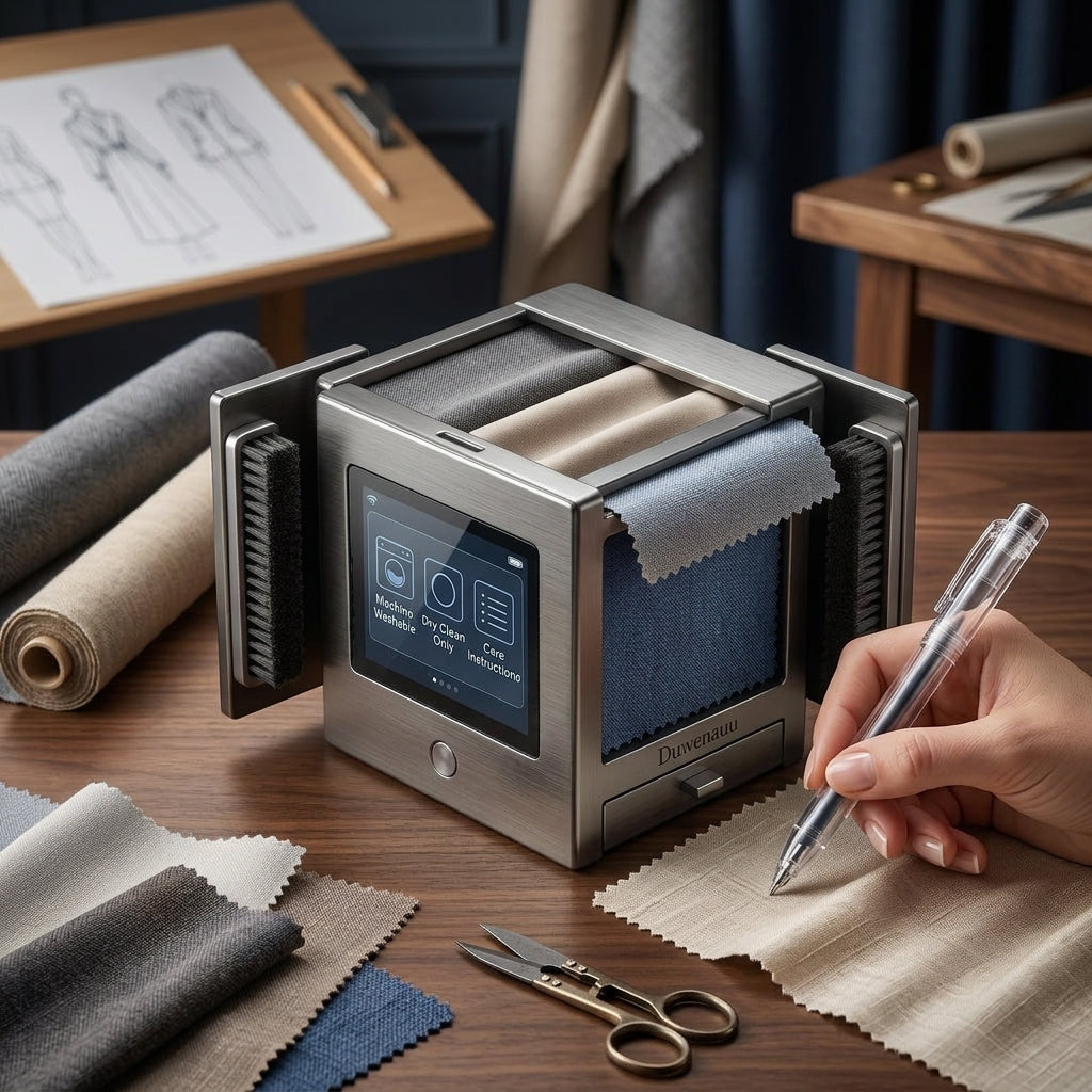 Duwenauu™ Smart Fabric Care & Selection System | Next-Gen Textile Analyzer with Fabri-Scanner Pen, Touchscreen Interface, Magnetic Lint Brushes, and Care Pods for Premium Wardrobe Maintenance and Fashion Design