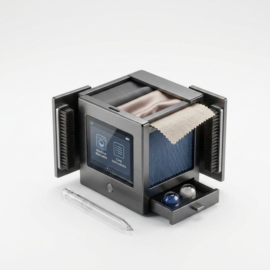 Duwenauu™ Smart Fabric Care & Selection System | Next-Gen Textile Analyzer with Fabri-Scanner Pen, Touchscreen Interface, Magnetic Lint Brushes, and Care Pods for Premium Wardrobe Maintenance and Fashion Design