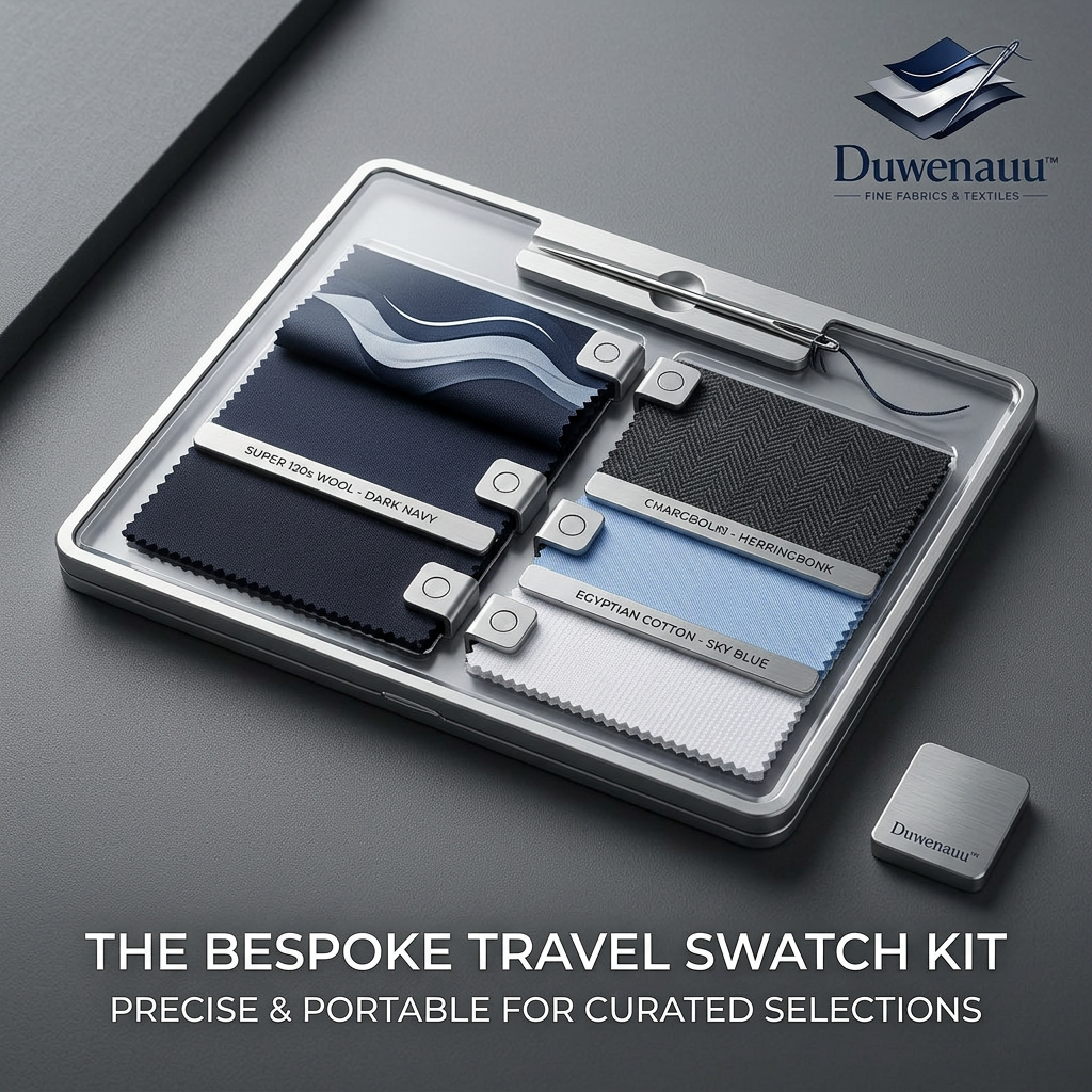 Duwenauu™ Bespoke Travel Swatch Kit | Luxury Portable Fabric Sample Organizer with Magnetic Metal Clips | Premium Textile Presentation Case for Traveling Tailors, Fashion Designers & Stylists
