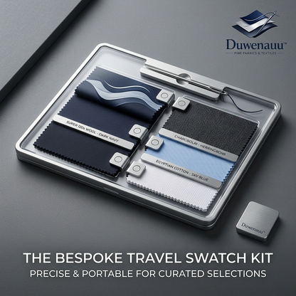 Duwenauu™ Bespoke Travel Swatch Kit | Luxury Portable Fabric Sample Organizer with Magnetic Metal Clips | Premium Textile Presentation Case for Traveling Tailors, Fashion Designers & Stylists