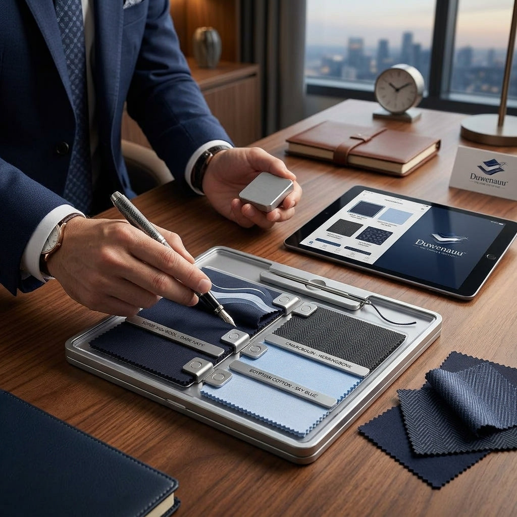 Duwenauu™ Bespoke Travel Swatch Kit | Luxury Portable Fabric Sample Organizer with Magnetic Metal Clips | Premium Textile Presentation Case for Traveling Tailors, Fashion Designers & Stylists