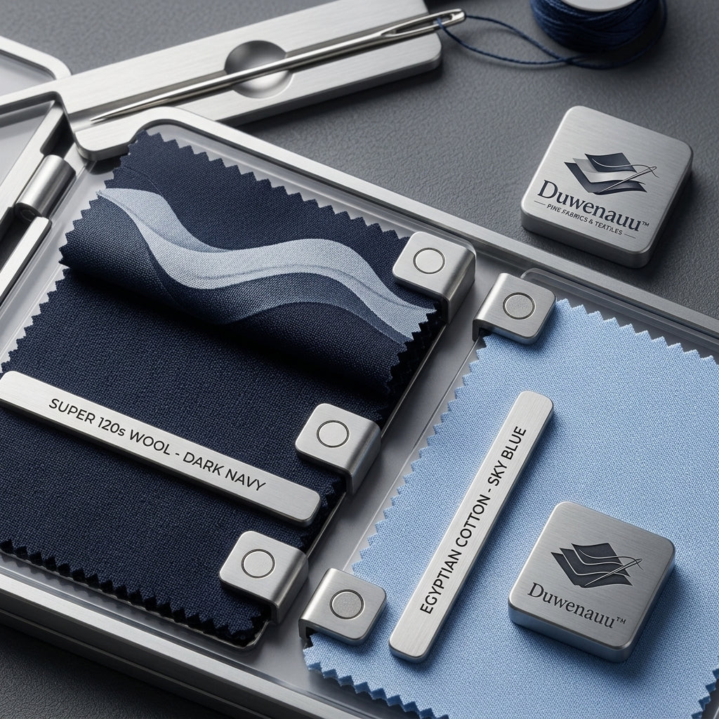 Duwenauu™ Bespoke Travel Swatch Kit | Luxury Portable Fabric Sample Organizer with Magnetic Metal Clips | Premium Textile Presentation Case for Traveling Tailors, Fashion Designers & Stylists
