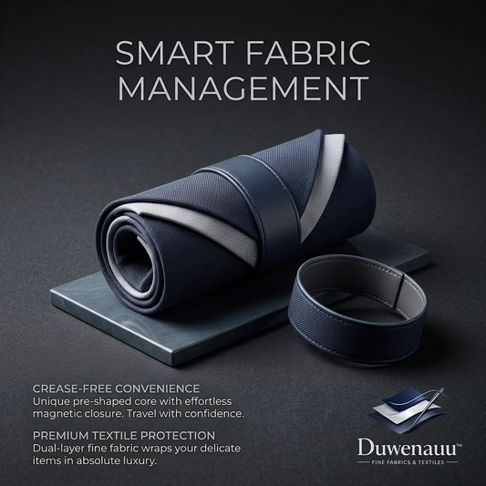 Duwenauu™ Premium Travel Tie Organizer Roll | Crease-Free Silk Scarf & Delicate Accessory Protector Wrap | Luxury Magnetic Roll-Up Storage Sleeve for Business & Travel | Dual-Layer Fine Textile Guard