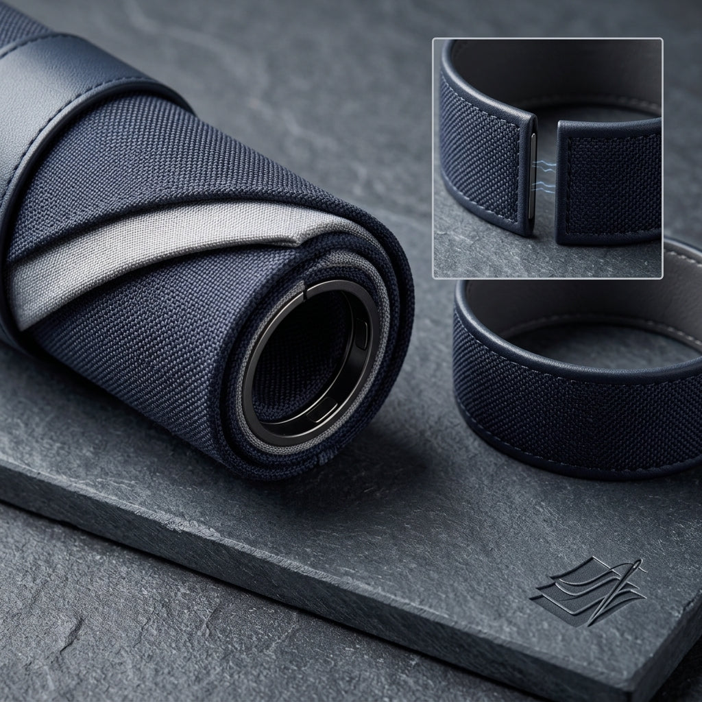Duwenauu™ Premium Travel Tie Organizer Roll | Crease-Free Silk Scarf & Delicate Accessory Protector Wrap | Luxury Magnetic Roll-Up Storage Sleeve for Business & Travel | Dual-Layer Fine Textile Guard