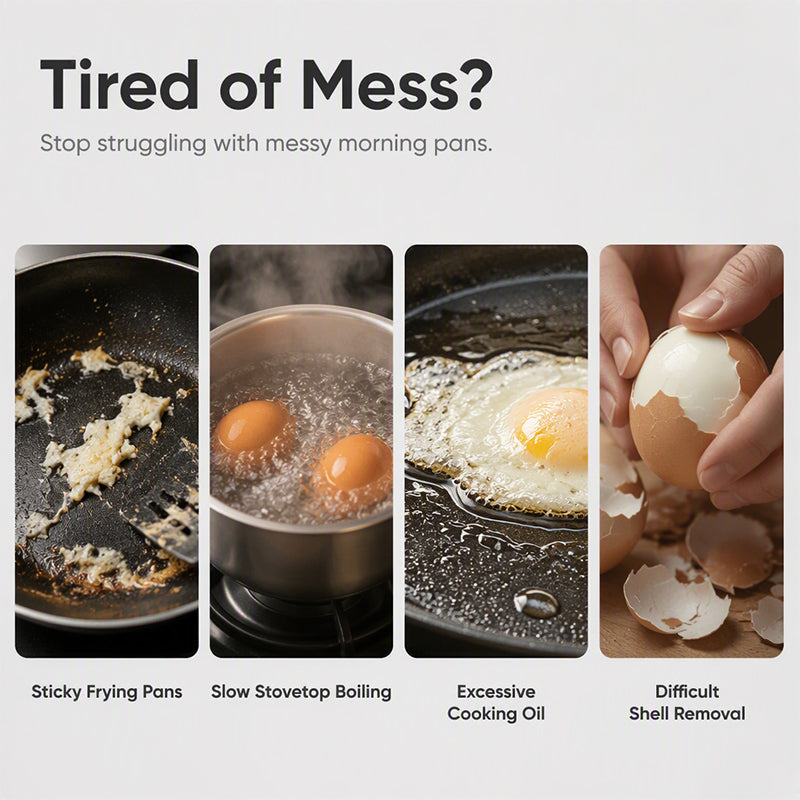 🥳2026 HOT SALE🥳💞50K+ SOLD! 🥗🎁Buy 1 Get 1 Free ! ! ! Microwave Egg Poacher——Dual‑cavity, non‑stick & easy clean. Healthier than frying – stock up & save! 🏠✅
